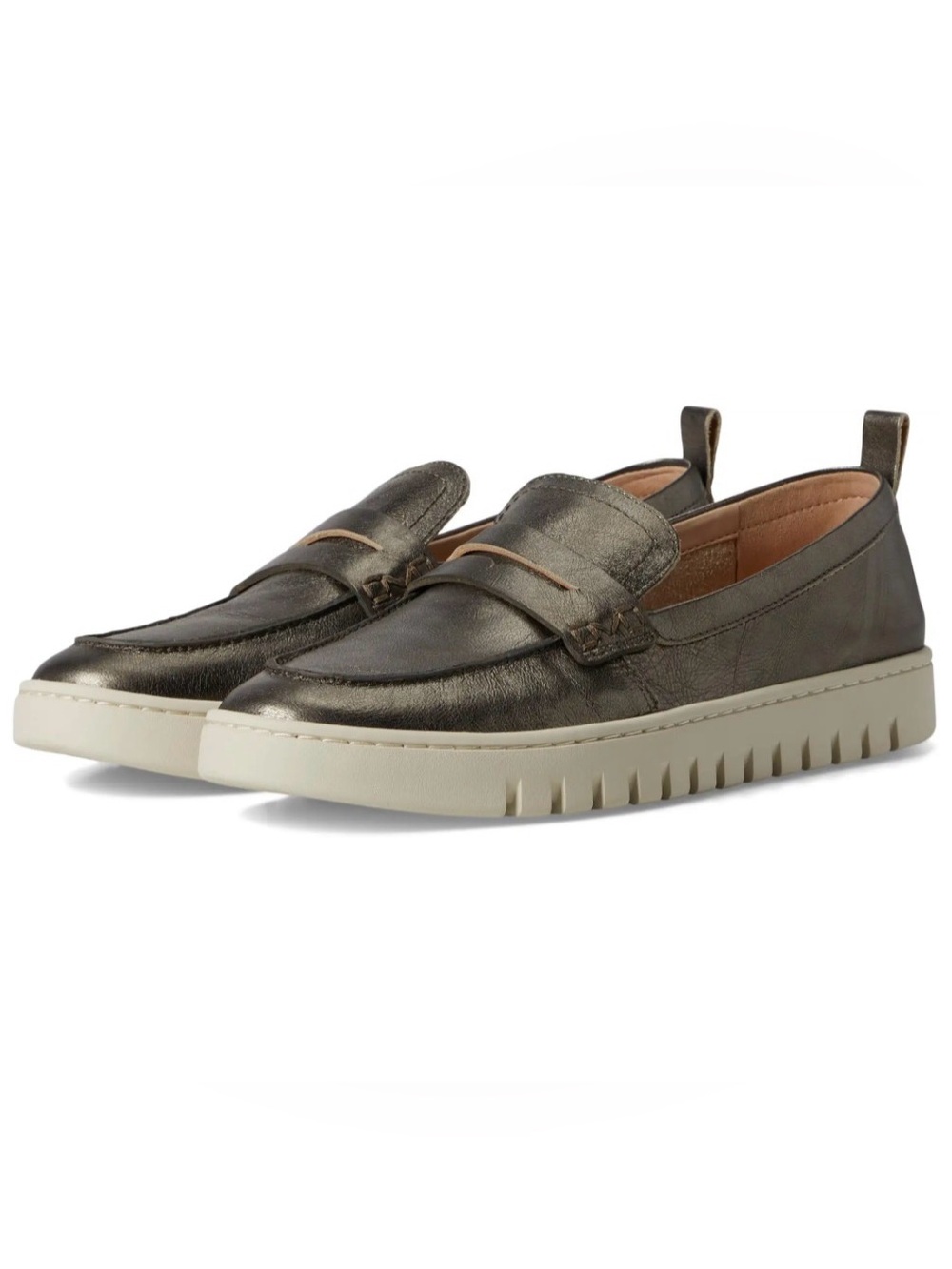 Like New w/ Box Vionic Uptown Loafer - Metallic Gunmetal